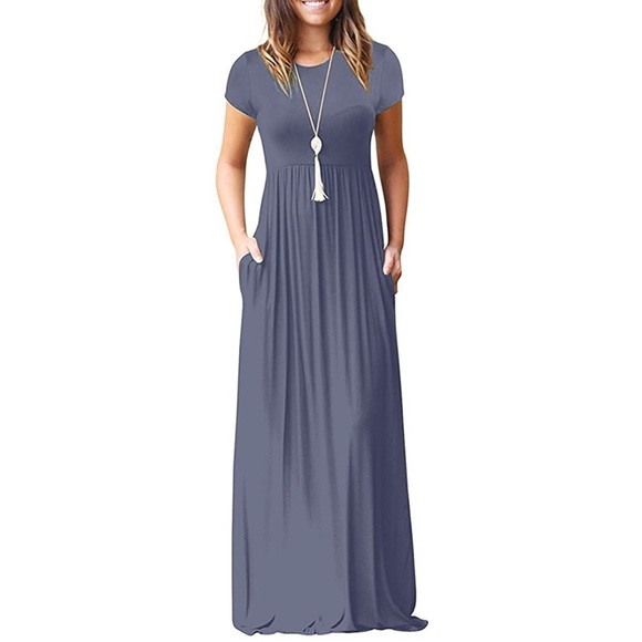 Dresses & Skirts - NWOT - Short Sleeve Empire Waist Flowy Maxi Dress